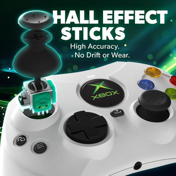 ⁦Hyperkin DuchesS Wired Controller - White - Officially licensed S Controller replica for use with Xbox Series X|S, Xbox One, Windows 10|11, PC, Video Game Controller with Hall Effect Sticks, 3.5MM,⁩ - الصورة ⁦3⁩