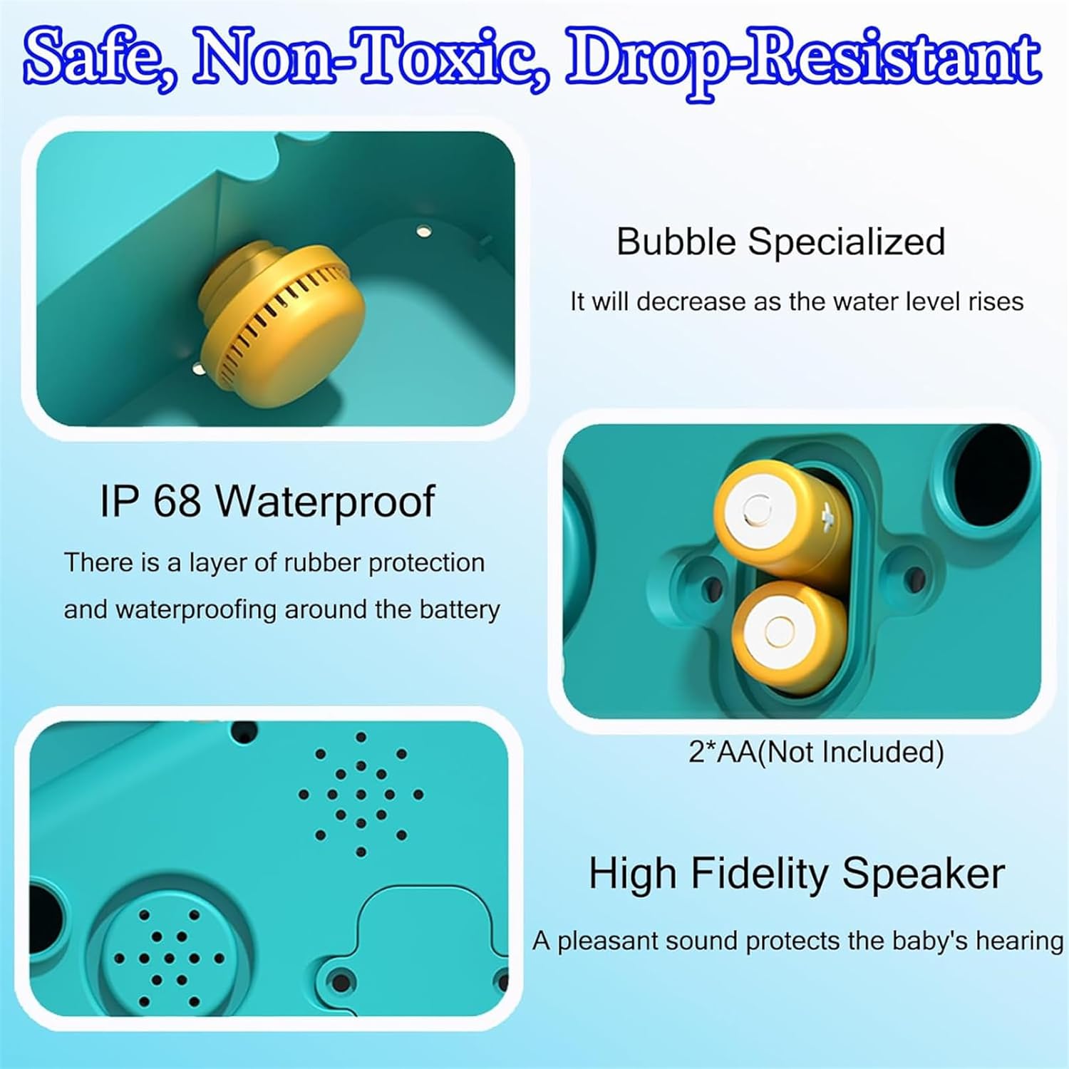 Andanna Baby Bath Toys for Kids Age 1-3, Dinosaur Automatic Bath Bubble Machine,Bathtub Bubble Maker with Music,Bathtime Shower Bathtub Toys for Toddlers,Birthday Gift for Boys Girls Age 1-5,Kids Pool 6 Andanna Baby Bath Toys for Kids Age 1-3, Dinosaur Automatic Bath Bubble Machine,Bathtub Bubble Maker with Music,Bathtime Shower Bathtub Toys for Toddlers,Birthday Gift for Boys Girls Age 1-5,Kids Pool - الصورة 6