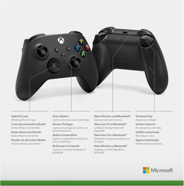 ⁦Xbox Wireless Controller – Carbon Black⁩ - الصورة ⁦5⁩
