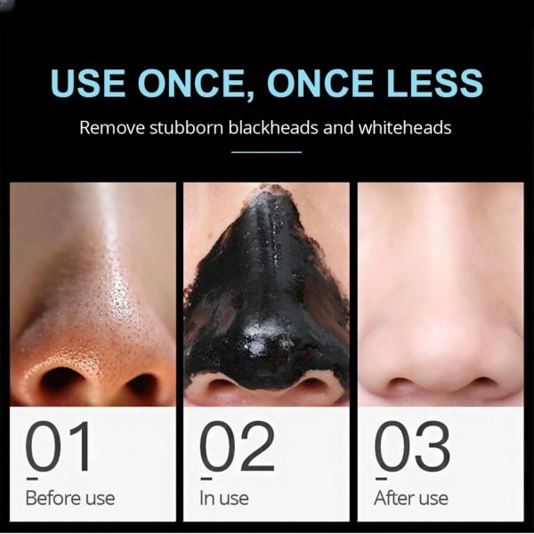 ⁦JDLYEVER Bamboo Charcoal Blackhead Mask Shrinks Pores Deep Cleansing Helps to Extract Dirt & Oil, Blackhead Removal Peel-Off Design Easy to Apply Suitable for All Skin Types Refreshing Scent⁩ - الصورة ⁦6⁩