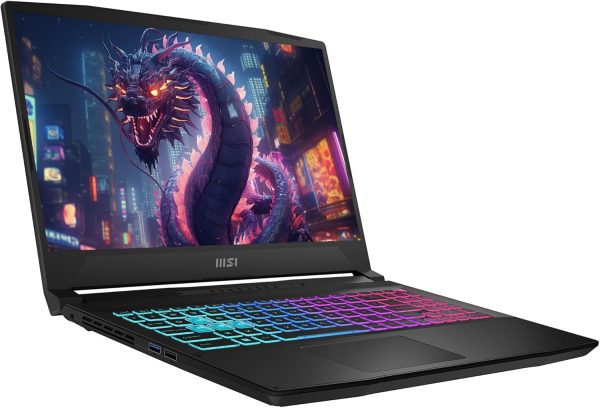 ⁦MSI Katana 15 HX Gaming Laptop, Intel i9-14900HX, 64 GB DDR5 RAM, 2 TB PCIe SSD, 15.6" QHD+ (2560x1440) 165Hz Display, Nvidia G-Force RTX 5070, 4 Zone RGB Keyboard, W11 Pro, Black⁩ - الصورة ⁦6⁩