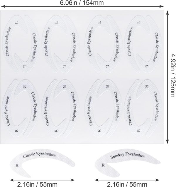 ⁦ELECDON Eyeliner Eyeshadow Template, 24 Pieces Multi-Style Cat Eye Eyeshadow Stickers Makeup Beauty Accessories for Women Girls Beginner Makeup Artist⁩ - الصورة ⁦6⁩