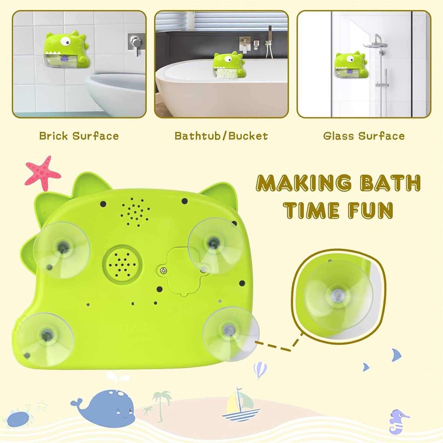 Andanna Baby Bath Toys for Kids Age 1-3, Dinosaur Automatic Bath Bubble Machine,Bathtub Bubble Maker with Music,Bathtime Shower Bathtub Toys for Toddlers,Birthday Gift for Boys Girls Age 1-5,Kids Pool 8 Andanna Baby Bath Toys for Kids Age 1-3, Dinosaur Automatic Bath Bubble Machine,Bathtub Bubble Maker with Music,Bathtime Shower Bathtub Toys for Toddlers,Birthday Gift for Boys Girls Age 1-5,Kids Pool - الصورة 8