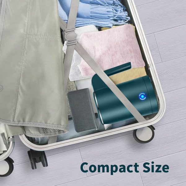 ⁦Small Electric Kettle Stainless Steel, 0.6L Portable Travel Kettle with Double Wall Construction, Mini Hot Water Boiler Heater, Electric Tea Kettle for Business Trip, Camping, Travel, Office (Green)⁩ - الصورة ⁦4⁩