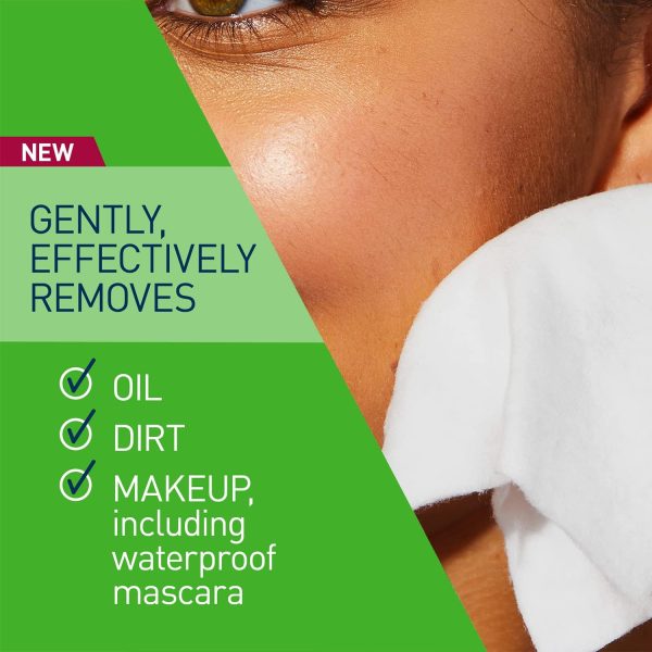 ⁦CeraVe Hydrating Facial Cleansing Makeup Remover Wipes| Plant Based Face Biodegradable in Home Compost| Wash Cloth| Suitable for Sensitive Skin| Fragrance-free Non-comedogenic| 25 Count⁩ - الصورة ⁦3⁩