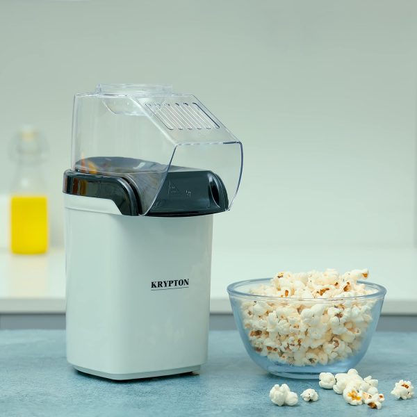 ⁦Krypton Popcorn Maker, Hot Air Popcorn Popper Maker, KNPM6301 | 1200W Electric Popcorn Machine | No Oil Healthy Snack | Perfect for Home, Party and Family⁩ - الصورة ⁦6⁩