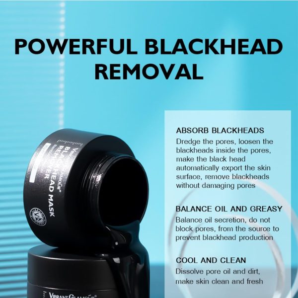 ⁦JDLYEVER Bamboo Charcoal Blackhead Mask Shrinks Pores Deep Cleansing Helps to Extract Dirt & Oil, Blackhead Removal Peel-Off Design Easy to Apply Suitable for All Skin Types Refreshing Scent⁩ - الصورة ⁦7⁩