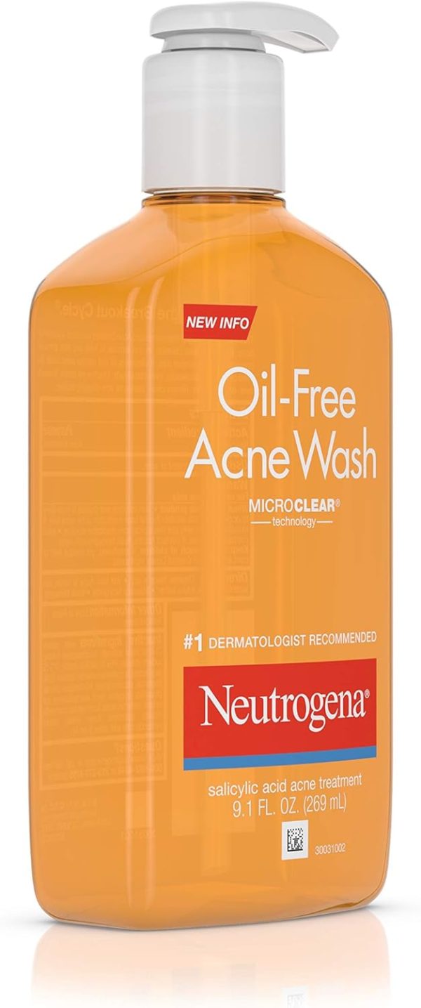 ⁦Neutrogena Acne Wash, Oil-Free, 9.1 Oz.⁩ - الصورة ⁦3⁩