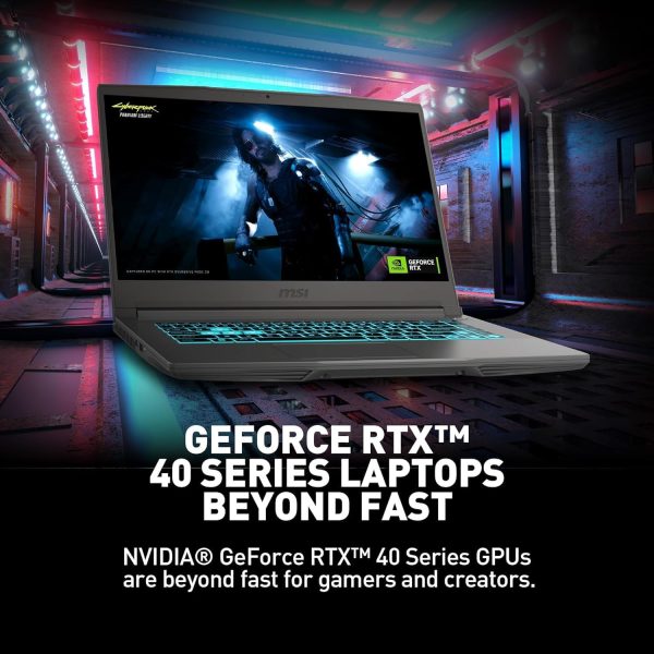 ⁦MSI Thin 15 Gaming Laptop, 15.6" FHD Thin Bezel IPS 144Hz, Intel Octa-core i5-13420H (Beats i7-11800H), GeForce RTX 4050, USB-C, Windows 11, w/Mouse Pad(64GB RAM | 4TB PCIe SSD)⁩ - الصورة ⁦2⁩