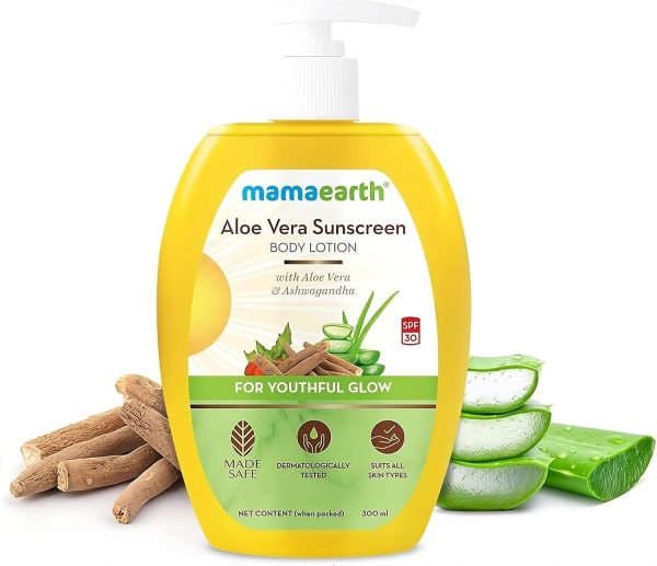 MAMAEARTH Mama Earth Aloe Vera Sunscreen BodyLotion 300 ml