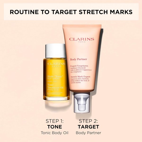 ⁦Clarins, Expert Ounce, Clarins Body Partner Stretch Mark Cream, 5.8 Fl Oz (3380810277807)⁩ - الصورة ⁦6⁩