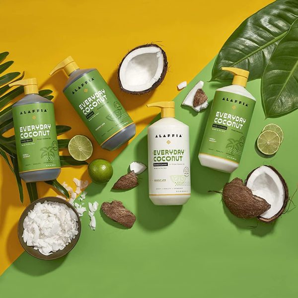 ⁦Alaffia EveryDay Coconut Night Cream. Moisturizing Support to Restore Firm, Youthful Skin and Reduce Wrinkles for Normal to Dry Skin (Purely Coconut) 12 Oz⁩ - الصورة ⁦6⁩