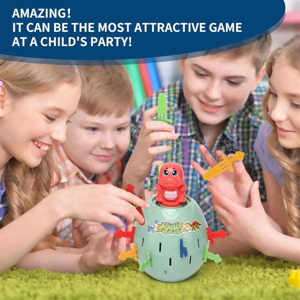 ⁦MAKINGTEC Pop Up Kids Game, Dinosaur Action Board Game Family Fun Activity Preschool Children's Game Classic Board Game Toddler Action Game or 3 4 5 6 7 8 9 10 11 Year Old Boys Girls Children Toddlers⁩ - الصورة ⁦4⁩