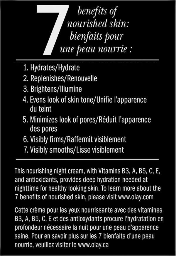 ⁦Olay Total Effects Anti-Aging Night Firming Cream & Face Moisturizer with Vitamin C & E, 1.7 Fluid Ounce⁩ - الصورة ⁦9⁩