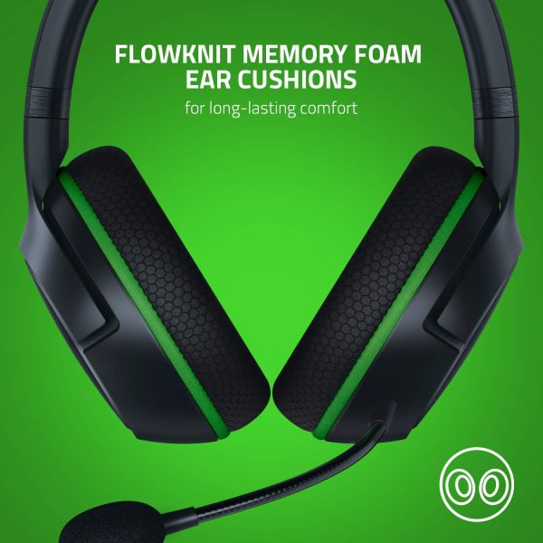 ⁦Razer Kaira Wireless Gaming Headset for Xbox Series X|S, Xbox One: Triforce Titanium 50mm Drivers - Cardioid Mic - Breathable Memory Foam Ear Cushions - EQ Pairing Button - Windows Sonic - Black⁩ - الصورة ⁦4⁩