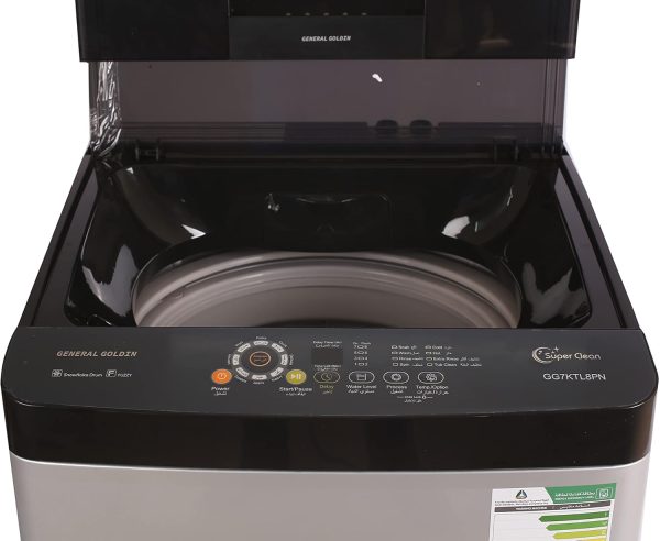 ⁦General Goldin 7 kg Top Loading Washing Machine with Apartment Washer and Dryer Combo | Model No GG7KTL8PN with 2 Years Warranty⁩ - الصورة ⁦4⁩