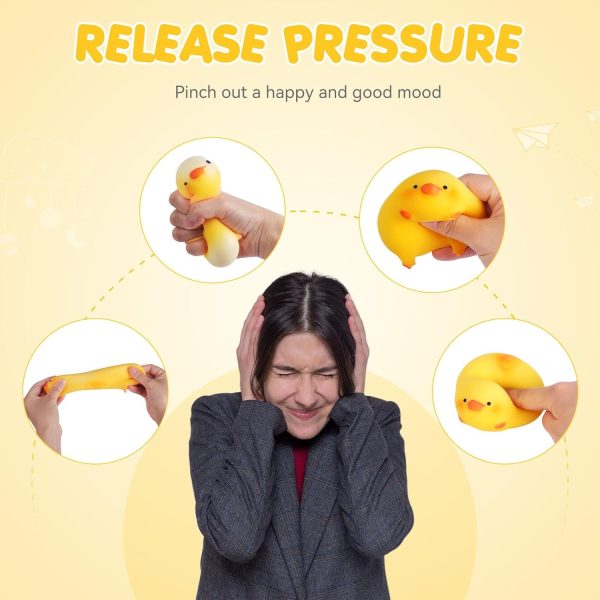 ⁦Duck Squishy Balls for Kids and Adults, Dough Ball, Squishy Toys, Squeeze Sensory Toys, Elastic Sensory Ball Party Favors⁩ - الصورة ⁦4⁩