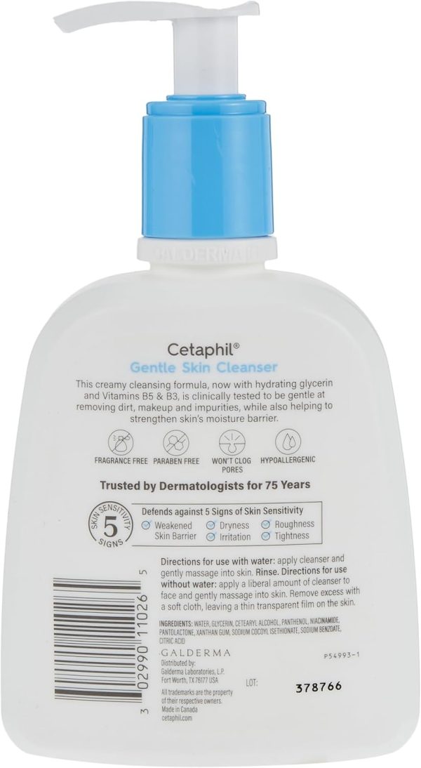 ⁦Cetaphil Gentle Skin Cleanser 8OZ⁩ - الصورة ⁦2⁩
