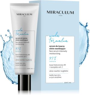 Miraculum Moisturising Face Serum – Hyaluronic Acid Face Serum with Thermal Water – Hyaluronic Moisturiser for Face – Moisturising Hyaluronic Face Serum – Vegan-Friendly Regenerating Serum - 30ml/1oz