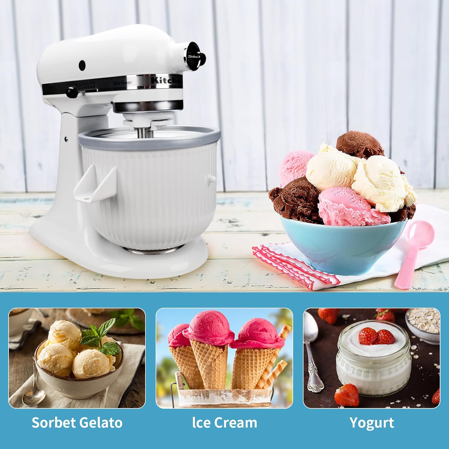 GuanQiao Ice Cream Maker Parts for KitchenAid, Ice Cream Drive Attachment, Fits KitchenAid Ice Cream Maker 6 GuanQiao Ice Cream Maker Parts for KitchenAid, Ice Cream Drive Attachment, Fits KitchenAid Ice Cream Maker - الصورة 6