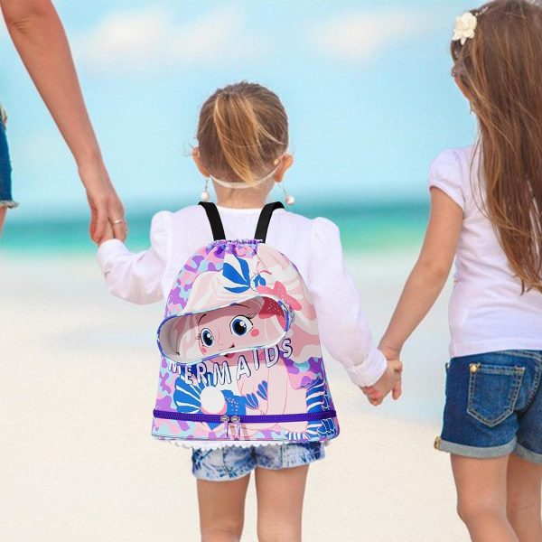 ⁦Unicorn Swimwear Girls One Pieces Rash Guard Set Flamingo Sun Suits with Sun Hat UPF 50+⁩ - الصورة ⁦5⁩