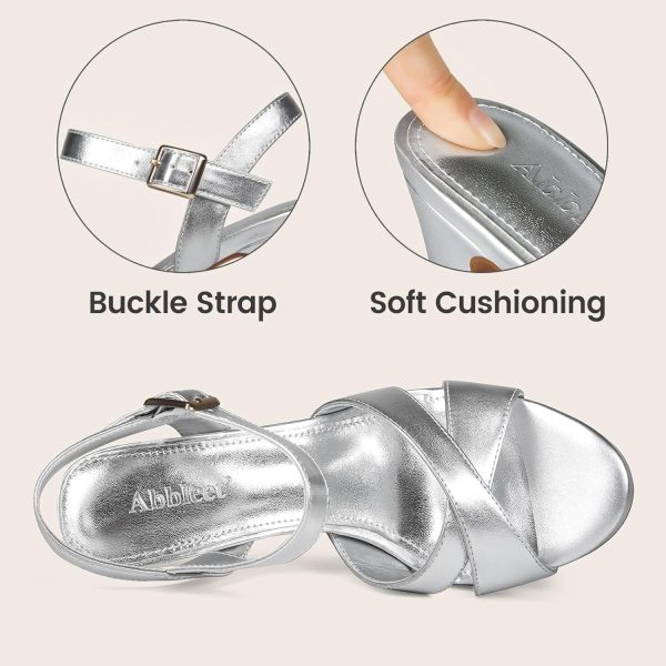 ⁦Abbleet Abbleet Platform High Heels womens Heeled Sandal⁩ - الصورة ⁦3⁩