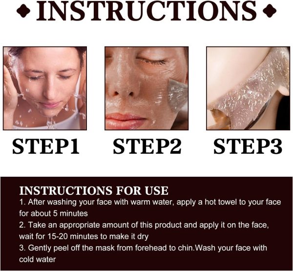 ⁦Mazinreem Black Tea Extract Cleansing Mask - Black Tea Face Mask, Extract Cleansing Mask, Lift and firm skin, Reduce fine lines & acne, Eliminate age spots, Remove blackheads, Black Tea Mask⁩ - الصورة ⁦9⁩