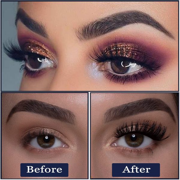⁦7C SevenCrown Magnetic Eyelashes with Eyeliner, Cat-Eye Magnetic Lashes Kit with Applicator,Most Natural Looking,Reusable Fake Eye Lash, Strongest Waterproof Liquid Liner,Cruelty-Free. 10 Pairs⁩ - الصورة ⁦5⁩