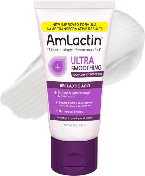 AmLactin Ultra Smoothing Intensely Hydrating Cream, Moisturizing Cream and Hand Moisturizer for Dry Skin - 4.9 Oz Tube (packaging may vary), (781715441)