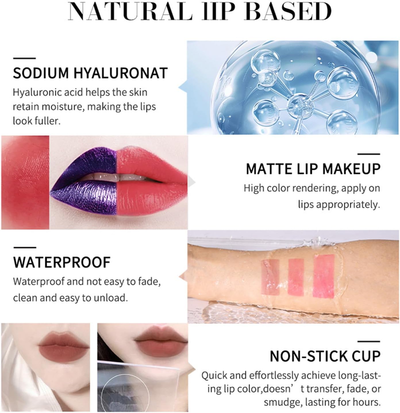 Jxfnogn Peel Off Lip liner Tattoo, Long-Lasting Matte Finish, Lock Color, Waterproof, Sweat Proof, Non Shedding, Easy to Apply, Non Drying, 01 3 Jxfnogn Peel Off Lip liner Tattoo, Long-Lasting Matte Finish, Lock Color, Waterproof, Sweat Proof, Non Shedding, Easy to Apply, Non Drying, 01 - الصورة 3