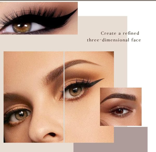 ⁦KASTWAVE 4 in 1 Color Matte Eyeshadow Palette, Matte Naked Eye Shadow with Eyeshadow Brush, Can Be Used for Contouring and Highlighting, High Pigmented, Naturing-Looking, Ultra-Blendable,Long Lasting⁩ - الصورة ⁦6⁩