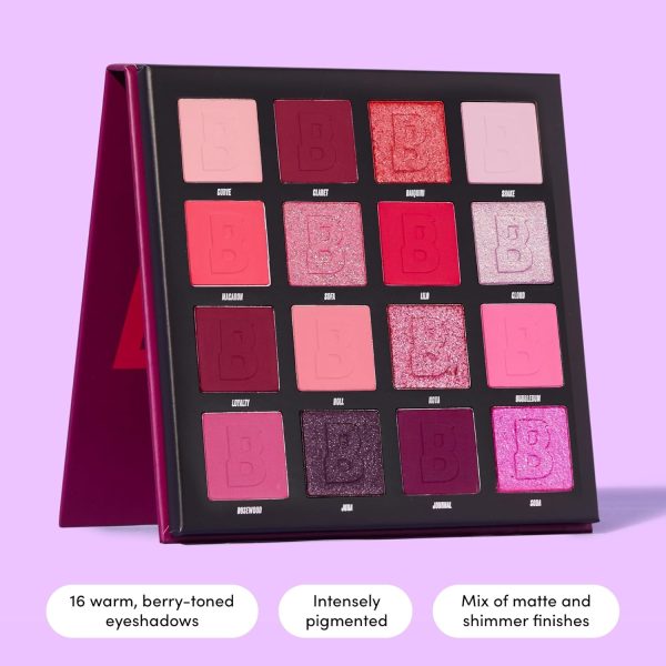 ⁦BEAUTY BAY Berry Colour Eyeshadow Palette - 16 Eye Shadow Shades - Ultra Pigmented Pinks, Purple, Reds, Eye Make-Up - Matte Metallic Shimmer Makeup Set - Vegan And Cruelty-Free⁩ - الصورة ⁦5⁩
