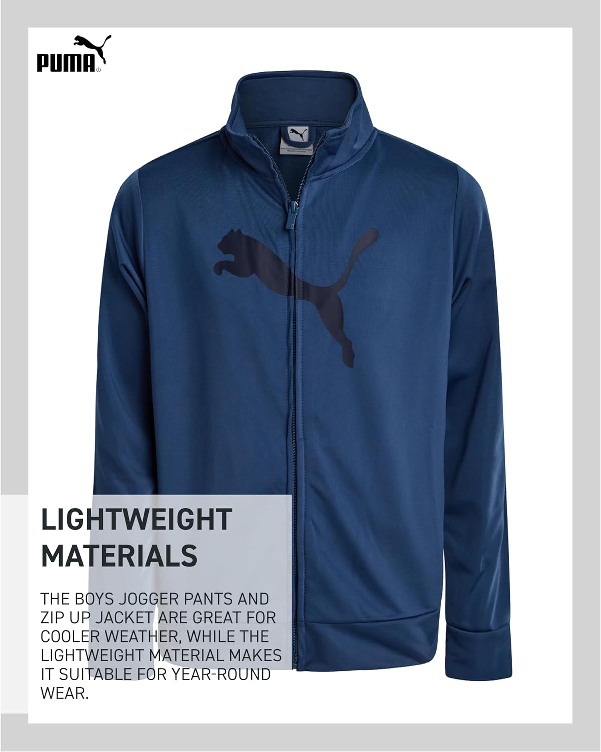 طقم سروال للأولاد - طقم ملابس رياضية من التريكو، سويت شيرت بسحاب وسروال رياضي اكتيف - طقم ملابس رياضية للأولاد من بوما، لعمر 4-16 عامًا، قطعتين 5 طقم سروال للأولاد - طقم ملابس رياضية من التريكو، سويت شيرت بسحاب وسروال رياضي اكتيف - طقم ملابس رياضية للأولاد من بوما، لعمر 4-16 عامًا، قطعتين - الصورة 5