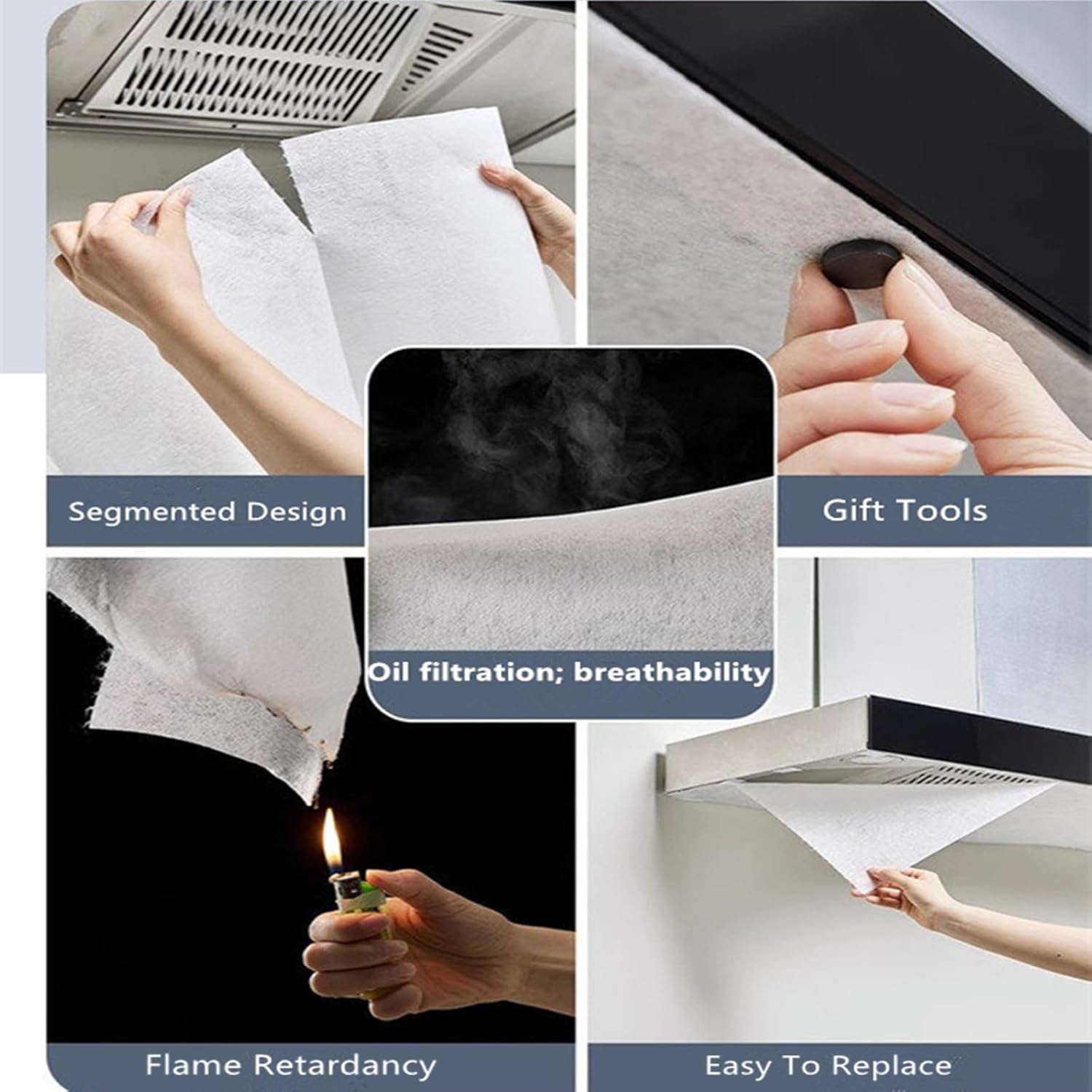 High-Efficient Range Hood Grease Filter, Eco-Friendly,Fits Home & Lampblack Machine Filter 7 High-Efficient Range Hood Grease Filter, Eco-Friendly,Fits Home & Lampblack Machine Filter - الصورة 7