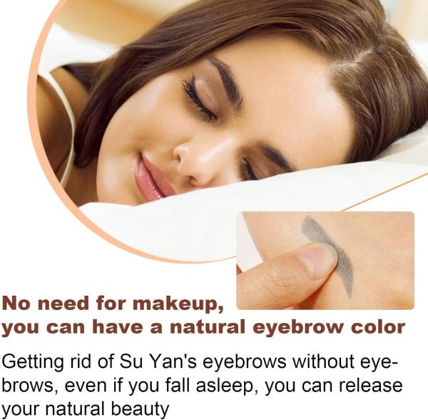 ⁦Brow Tattoo Peel off Tint, Brow Tattoo Peel off Tint, Peel off Tattoo Eyebrow Gel, Brow Tattoo Tint Gel Peel off Anjoize, Naturally Filled Brows With eyebrow card⁩ - الصورة ⁦5⁩
