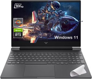 HP Victus 15.6" 144Hz Full HD Gaming Laptop - AMD Ryzen 7 7445HS- NVIDIA GeForce RTX 4050-Windows 11-Copilot-with Mouse Pad (64GB RAM |1TB PCIe SSD+Mouse pad)