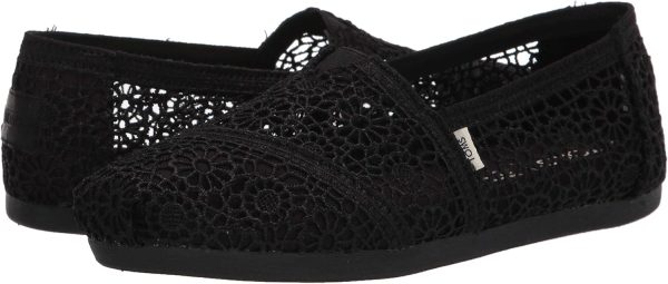 ⁦TOMS Womens 10016254 Blk Moroccan Crochet Wm Alpr Espblack⁩ - الصورة ⁦7⁩