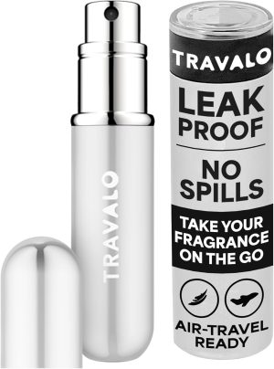 Travalo Classic HD Perfume Atomiser, 5 ml, Silver