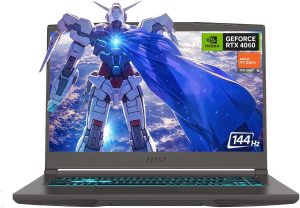 MSI 15.6" 144Hz FHD Thin Bezel IPS Gaming Laptop, AMD Ryzen 5 7535HS, NVIDIA GeForce RTX 4060, 16GB DDR5, 1TB NVMe SSD, Backlit Keyboard, WiFi 6E, Windows 11, Cosmos Gray, EAT Laptop Foldable Stand