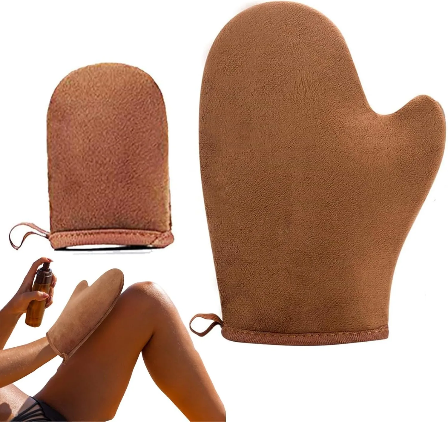 Joyzzz Self Tanning Mitt, Self Tanner Mitt Applicator for Reusable, Self Tanning Glove with Thumb, Spray Tan Mitt for Washable, Sunless Tanning Mitt, Self Tanner Mits for Self Tan