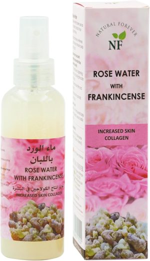 Natural Forever Rose Water With Frankincense, 160ml, Increased Skin Collagen