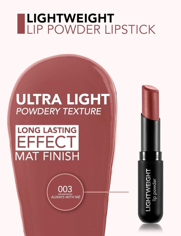 ⁦Flormar Lightweight Lip Powder 003 Always With Me⁩ - الصورة ⁦2⁩