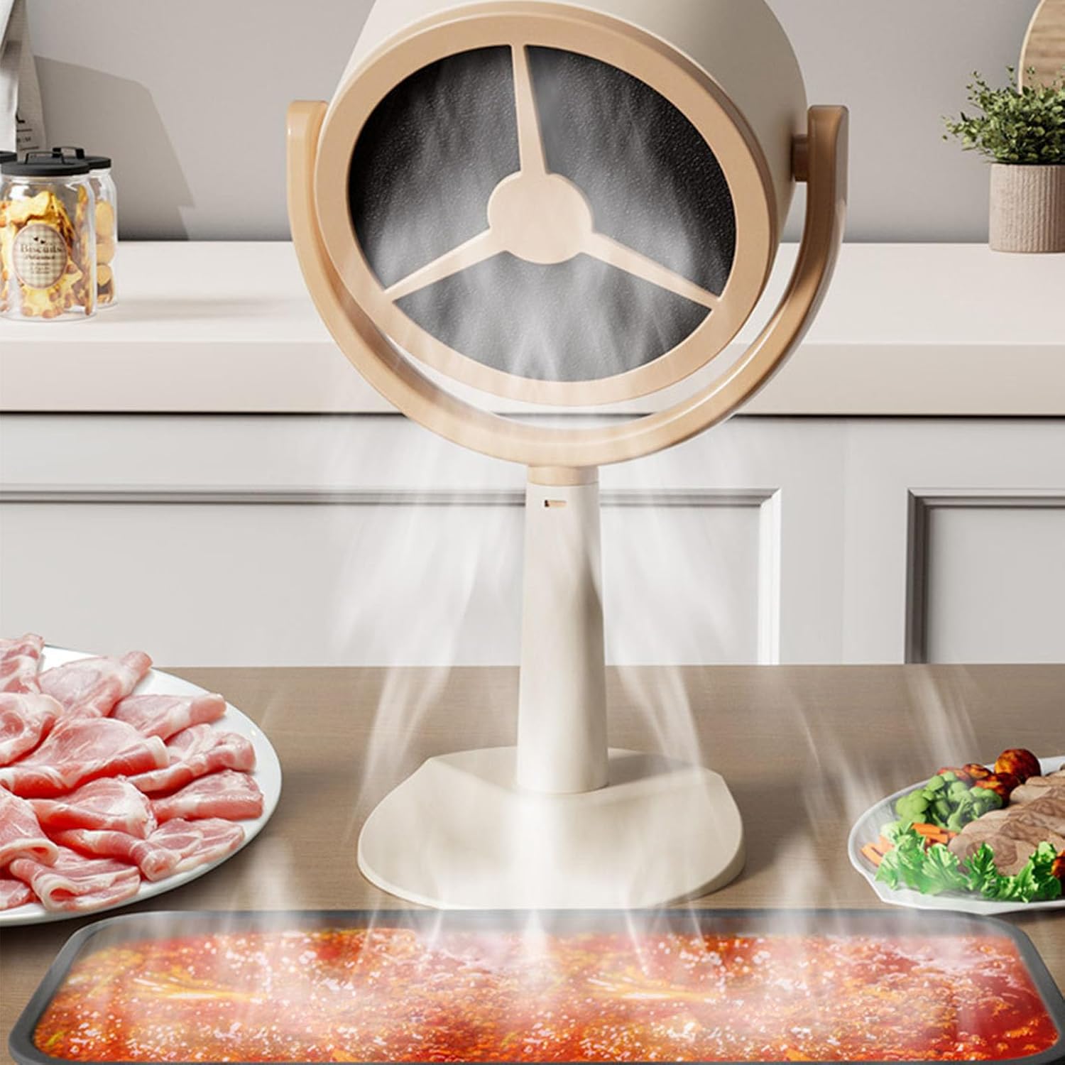 Luqeeg Portable Range Hood, Adjustable Desktop Range Hood with 2 Speed Exhaust Fan, Low Noise, Mini Cooker Hood, USB Kitchen Hood Exhaust Fan, Portable Exhaust Fan for Indoor BBQ, Hot Pot 2 Luqeeg Portable Range Hood, Adjustable Desktop Range Hood with 2 Speed Exhaust Fan, Low Noise, Mini Cooker Hood, USB Kitchen Hood Exhaust Fan, Portable Exhaust Fan for Indoor BBQ, Hot Pot - الصورة 2