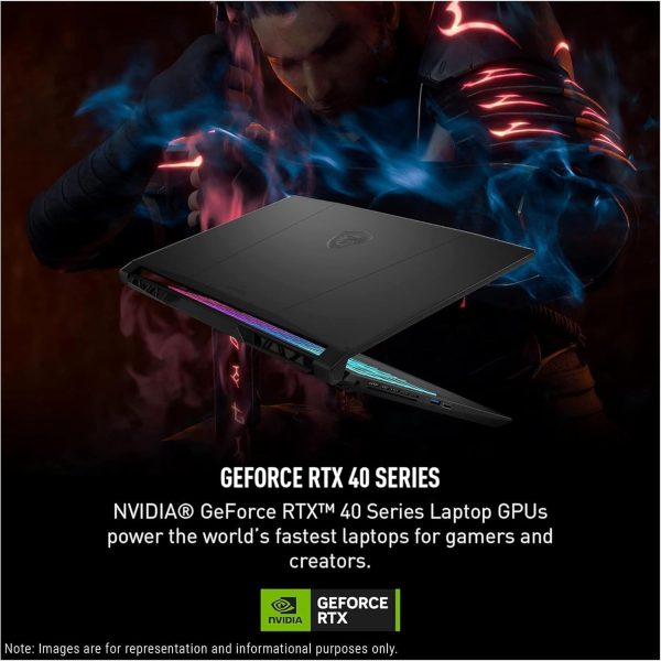 ⁦MSI Katana 15 HX Gaming Laptop, Intel i9-14900HX, 64 GB DDR5 RAM, 2 TB PCIe SSD, 15.6" QHD+ (2560x1440) 165Hz Display, Nvidia G-Force RTX 5070, 4 Zone RGB Keyboard, W11 Pro, Black⁩ - الصورة ⁦3⁩