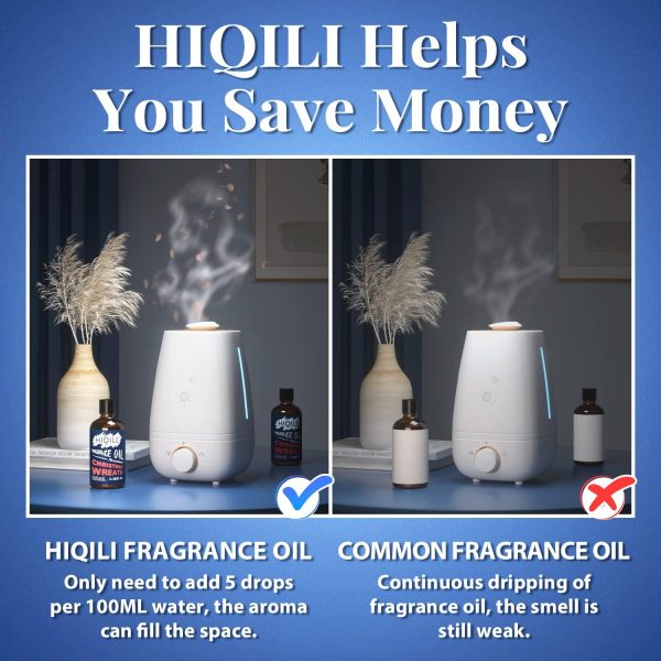 ⁦HIQILI Christmas Wreath Essential Oil 100ml - Pure Fragrance Oil for Diffuser, Aromatherapy, DIY Candle Soap Perfume Lotion Making, 3.38 Fl Oz⁩ - الصورة ⁦3⁩