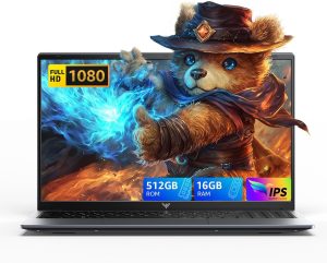 MALLRACE Laptop,15.6In Windows 11 Pro Traditional Laptops Computer with Quad Core-12th Alder Lake N97(Up to 3.6GHz), 16GB DDR4 512GB Hard Drive for Business, School, Offic