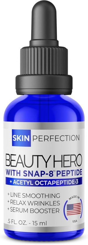 Skin Perfection Snap 8 Peptide Serum Anti-Aging Serum Booster Expression Line Wrinkles DIY Peptide Mix in any Facial Cream Crow's Feet Under-eye Wrinkle .5 oz