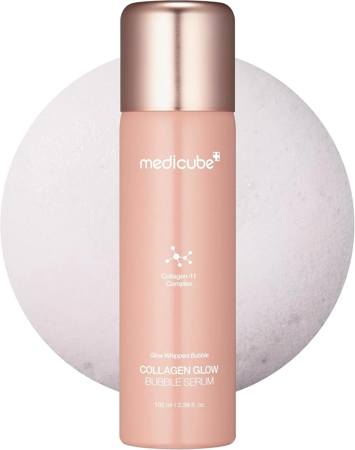 Medicube Collagen Glow Bubble Serum - Fast-absorbing bubble-type serum that gives you 24h Glow & Lifted Look - Korean skincare (3.38fl.oz.)