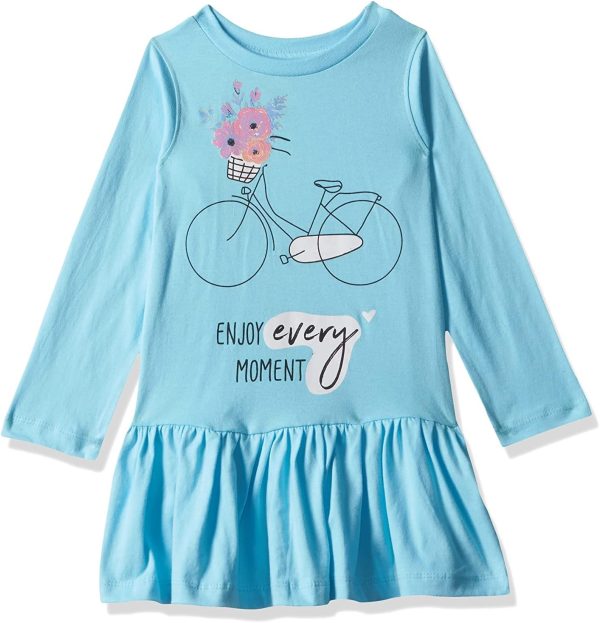 ⁦T2F Girls Knee-Length Casual Dress⁩ - الصورة ⁦3⁩
