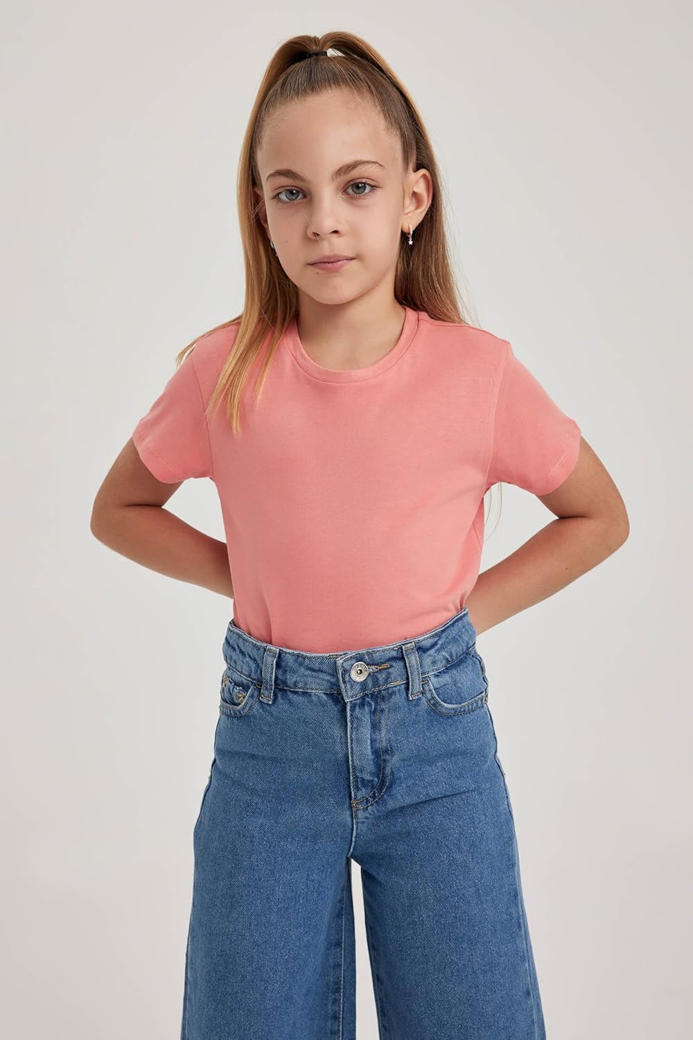 DeFacto Girl's B0672a8 T-Shirt 2 DeFacto Girl's B0672a8 T-Shirt - الصورة 2